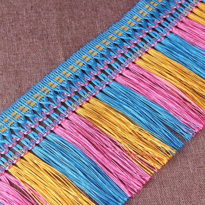 13 cm Szerokości Kolorowa Frędzlowa Lamówka Dekoracja Zasłon Etniczny Styl Koronka Frędzlowa Akcesoria Frędzlowe do Szycia DIY