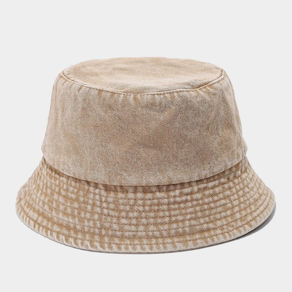 Vintage Denim Fisherman Hat With Wide Brim For Sun Protection And Casual Style