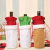 Santa Claus Christmas Wine Bottle Bag - Holiday Table Decoration Gift