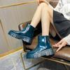 Platform Rain Boots Women Garden Galoshes Waterproof Rubber Chelsea Boots Female Non-slip Rainshoes Fishing Waders Water Shoes