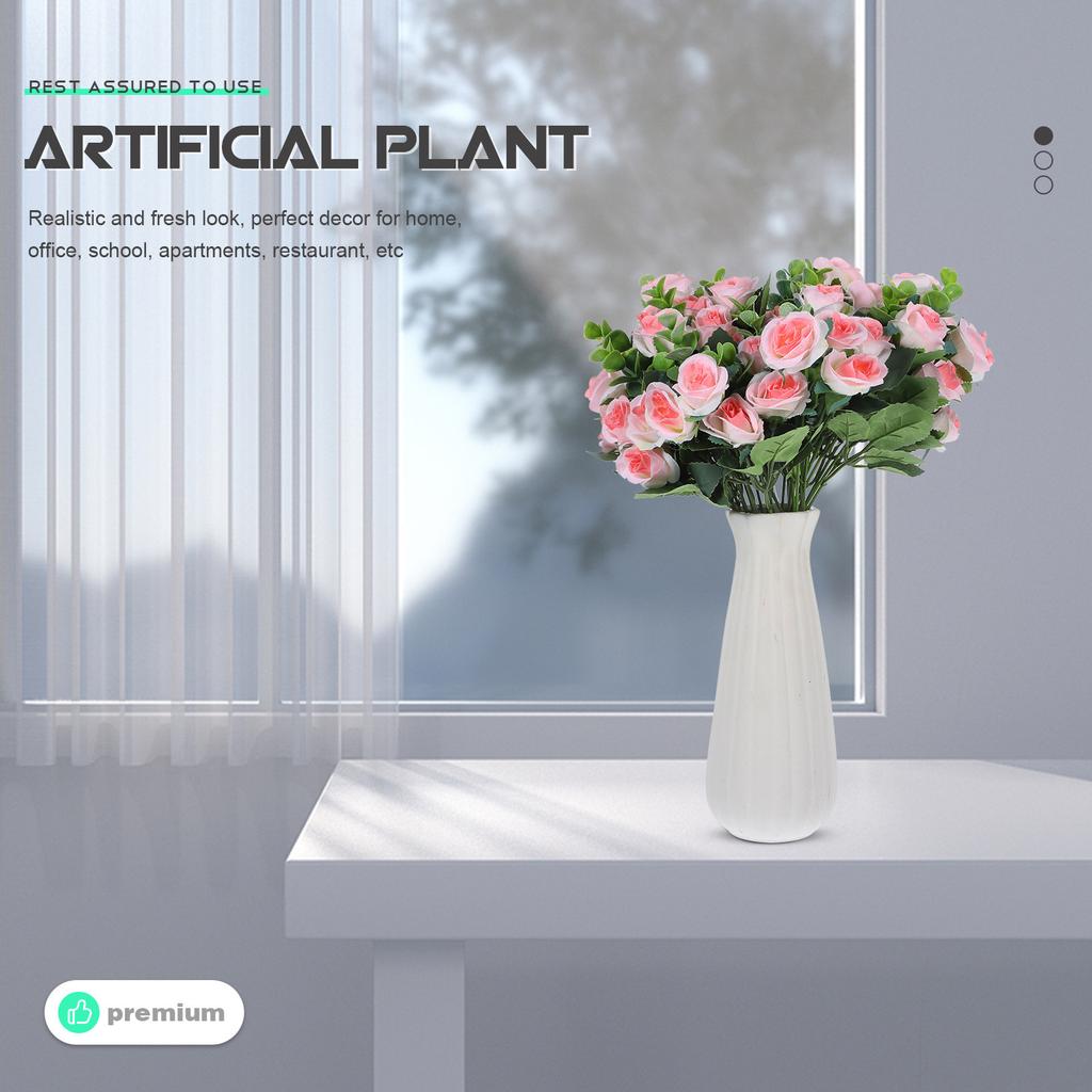 5 Stück künstlicher Rosenstrauß Simulationsblumen-Dekor Wasserdicht Sonnenschutz Falsche Rosenblumen für Wohnzimmer Balkon Fotografie