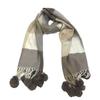 Autumn and winter new versatile fringed rabbit hairball classic plaid scarf British warm scarf imitation cashmere shawl