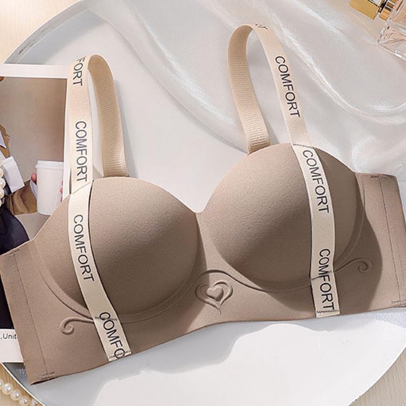 חזיית הדפסת אותיות חלקה ללא ברזלים חזיית נשים נוחה ומאספת תחתונים סקסיים מתכווננים