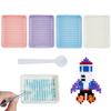 Perler Beads Plate Set Fuse Bead DIY Craft Craft Tool (4 Pieces) - Board, Square, Iron-On Sheet, Template,