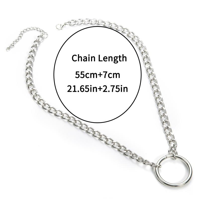 Punk Chain With Lock Necklace For Women Men Padlock Pendant Gothic Grunge Aesthetic Egirl Alternative Fashion Jewelry