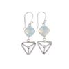 Milky Opal Gemstone 925 Sterling Silver Jewelry Handmade Earrings 2.00" For Gift EE-45-14