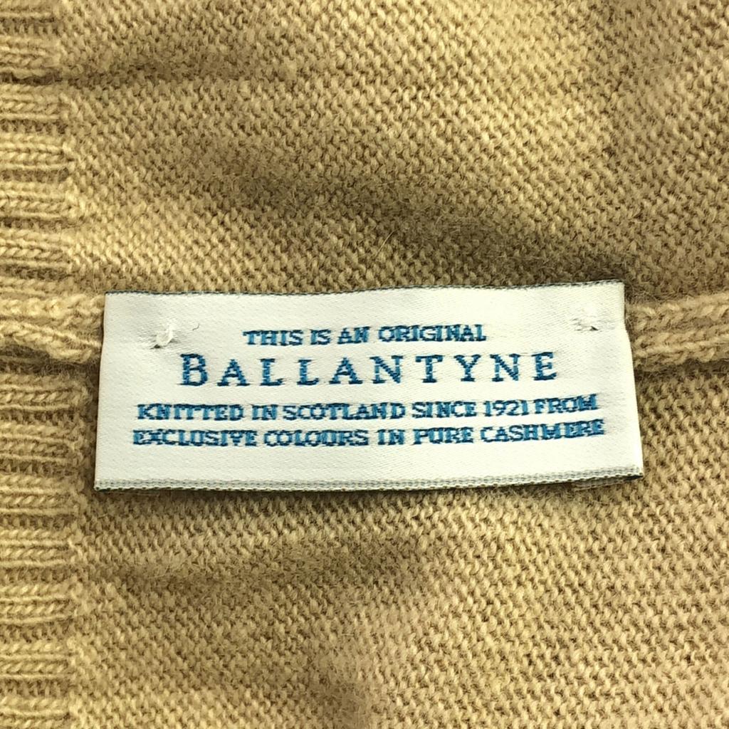 BALLANTYNE Cashmere Short Sleeve Turtleneck Sweater 38 Beige Knit Women Used