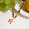 Contemporary Star Motifs Clavicle Chain Corrosion Resistant Stainless Steel Collarbone Chain Jewelry Gift
