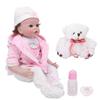 55cm Cute Children Role Play Pink Clothes Doll Finished Reborn Baby Doll Lifelike Gift Toy