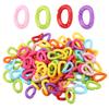 100Pcs Plastic Bird C Clips Hooks Chain Links DIY Parrot Toys Mix Color