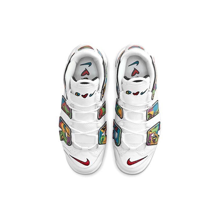 Nike Air More Uptempo Peace, Love, Basketbol Erkek Spor Ayakkabı Beyaz Siyah Üniversite-Altın DM8150-100