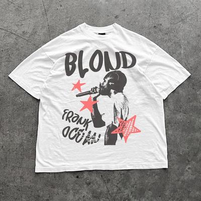 Rapper Frank Retro Grafikus póló Férfi Hip Hop Ocean Album Ruházat Pólók Y2k Unisex Szőke Divat Túlméretes pamut póló