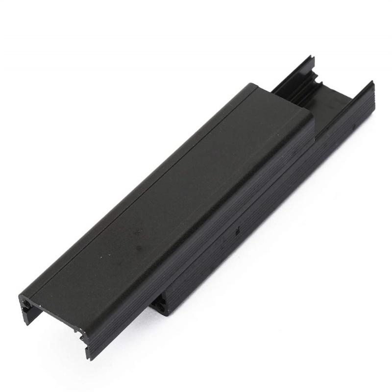 Aluminum Box Black Split Type Electronic Enclosure Cooling Case Instrument Housing Heat Dissipation Case 25x25x100mm