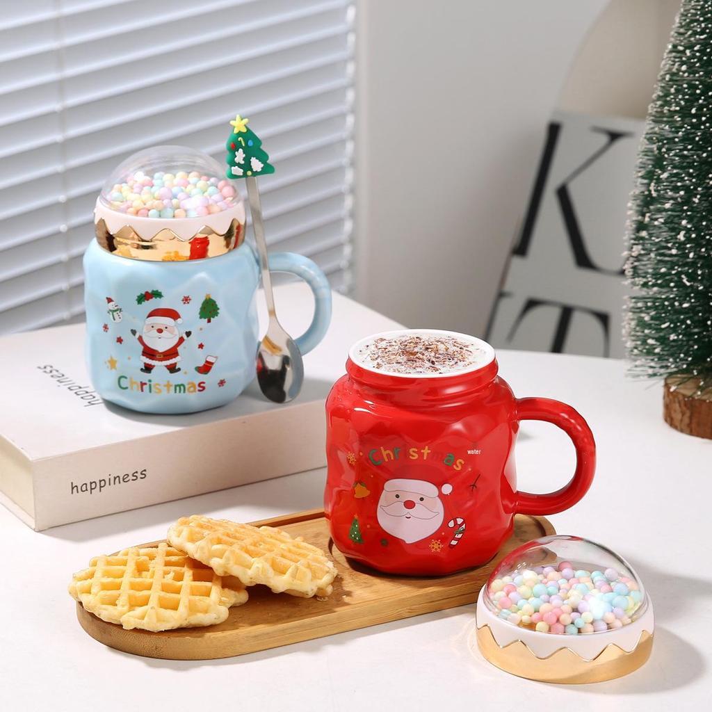 Grenzüberschreitendes Weihnachts-Keramikbecher-Geschenkset - Hochwertiges Souvenir für Heiligabend