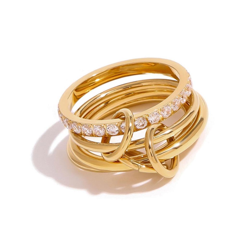 Minimalistische Designs Robuste Legierungsringe Tragbares Accessoire zum Stapeln und für den täglichen Gebrauch Ohne Allergien zu verursachen