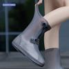 White Shoe Rain Cover Waterproof Overshoes Men Women High Top Reusable Boot Shoe Cover Button Up Water Shoes Protector Galoshes