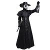 Steampunk Medieval Plague Doctor Costume with Raven Bird Beak Mask