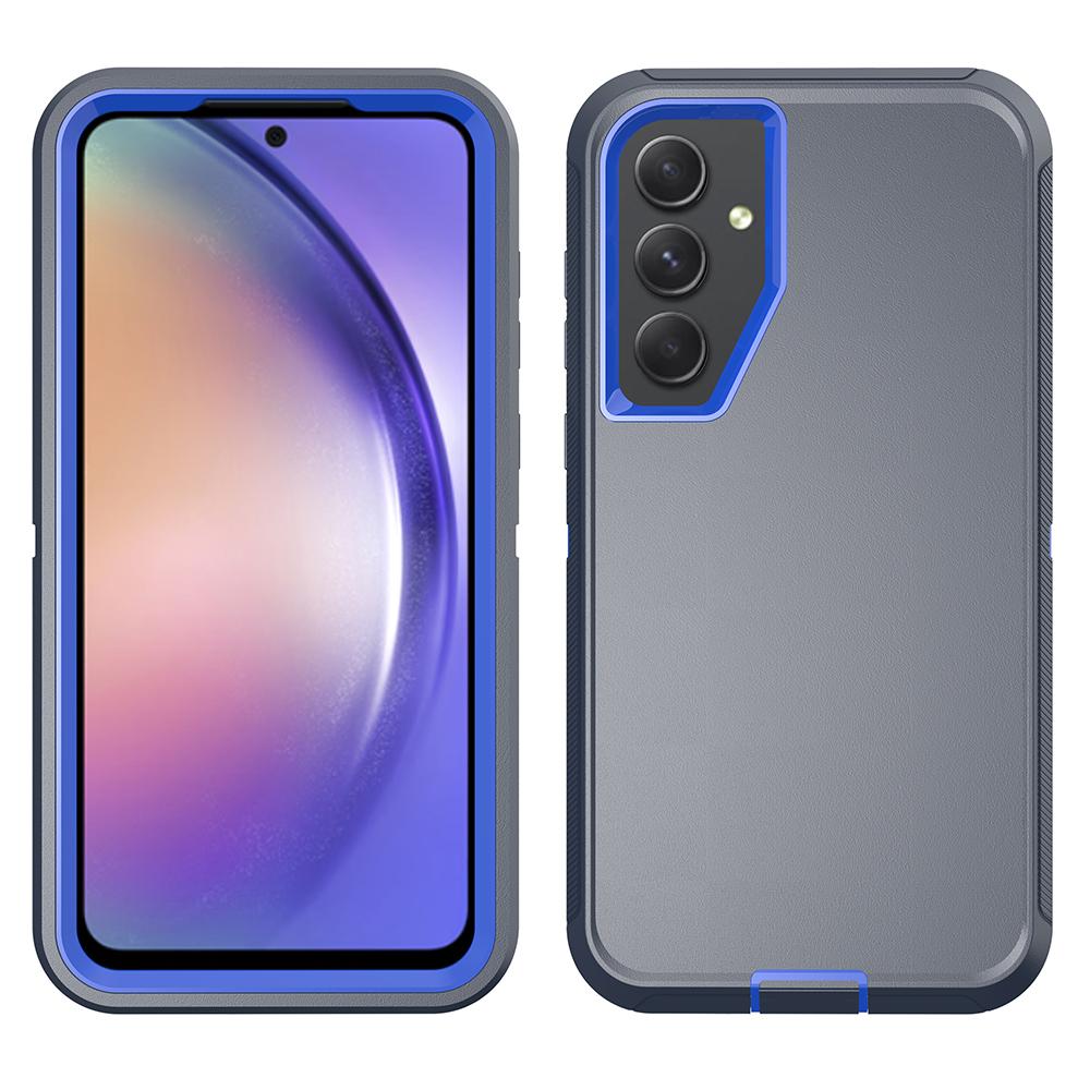 

For Samsung Galaxy A55 5G Case 3 in 1 Detachable Shockproof Anti Slip TPU+PC Phone Back Cover Dark Blue/Sapphire