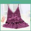 Summer Ice Silk Pajama Twopiece Set For Women Breathable Sleep And Home Wear