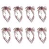 8Pcs Silk Flower Bowknots for Wedding Automobile Glasses Festival Embellishments