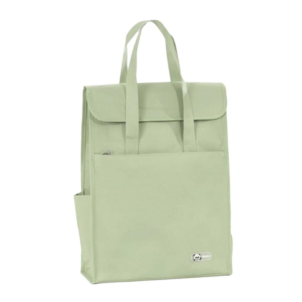 Multiple Pockets Student Tutorial Bag Double-Layer Shoulder Handbag Casual Tote Bag  Girls Gift зелёный