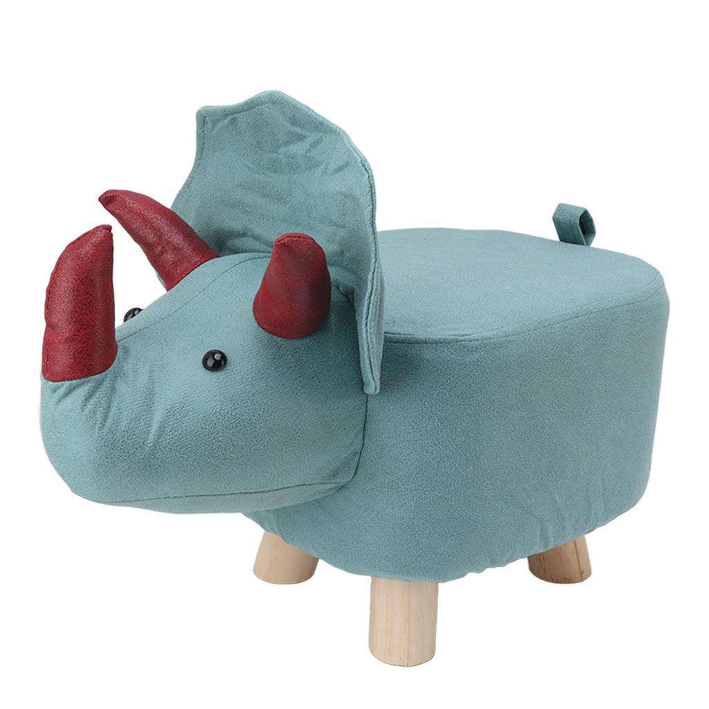 Uroczy podnóżek w kształcie zwierzątka z miękką wyściełaną poduszką i antypoślizgowymi nóżkami Małe stołki podnóżki dla dzieci i dorosłych Dinozaur
