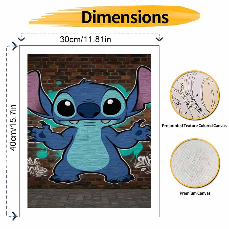 Disney Stitch graffiti oil painting art set handmade diy gift home decoration