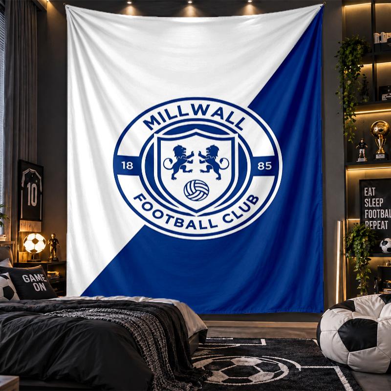 Wall Hanging Tapestry Millwall Football Print Cloth for Living Room Bedroom Home Decor