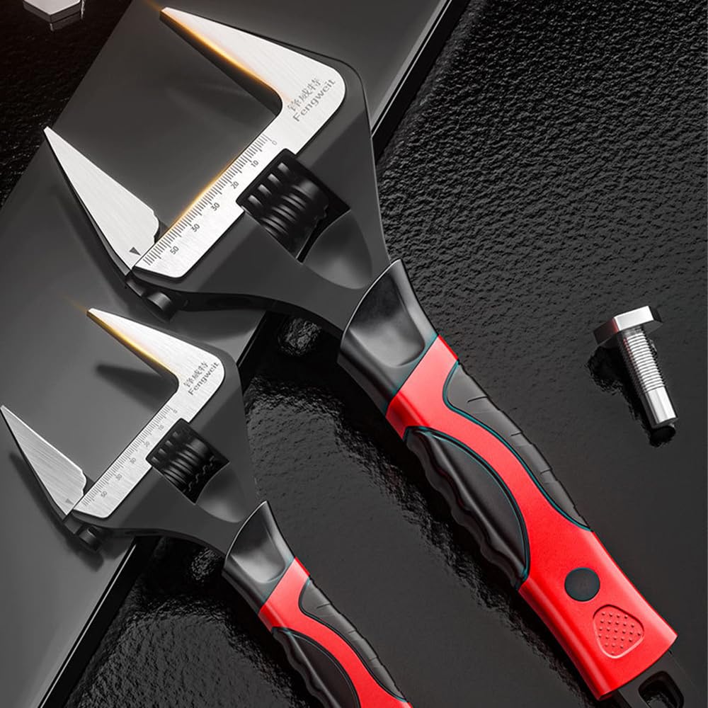 Wide Adjustable Monkey Wide Faucet Seat Maximum Opening with for Water Automotive and Motorcycle and Machine Repair Wrench, Wrench, Type, 250mm, 50mm,