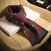 Red wool scarf men's fashion versatile high-end plaid winter dad old man trend scarf