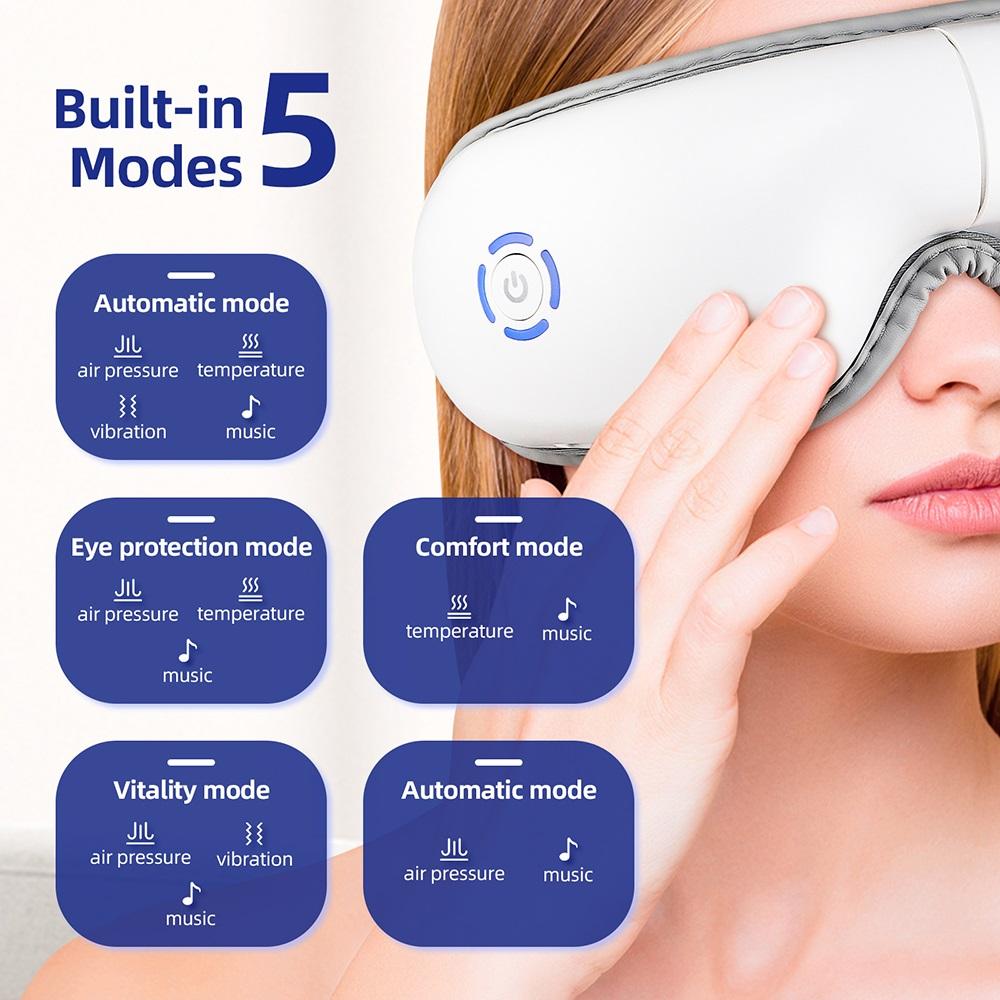 Air Pressure Vibration Eye Massager Relieves Eye Fatigue Eyes Patch Eyes Massage Healing Music Eye Fatigue Relief Massage