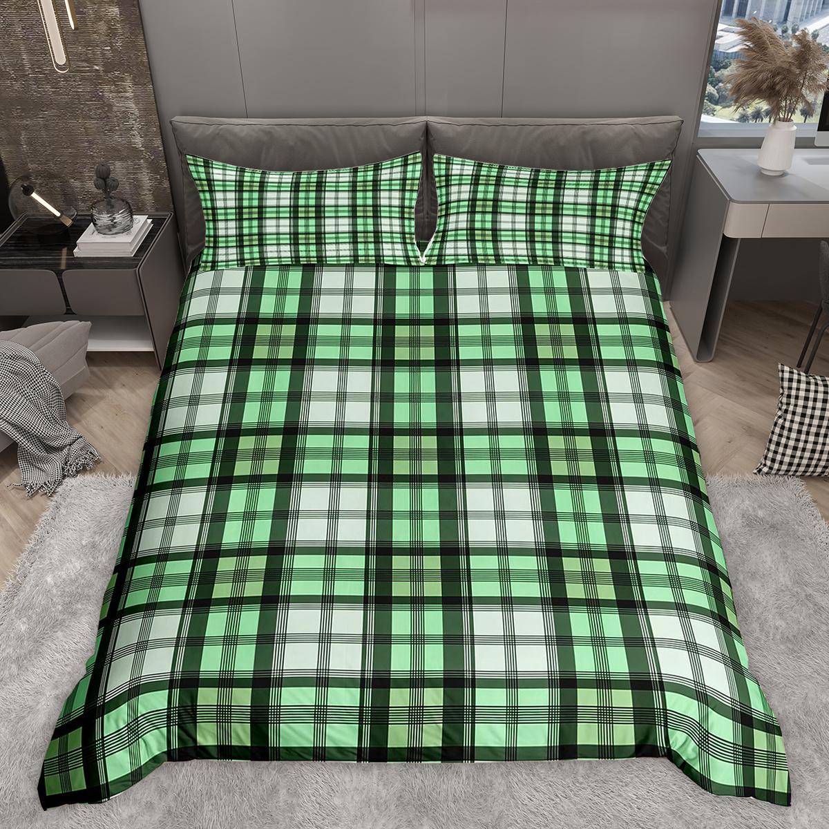 

Comforter Homewish Geometric Checkered Colorful Grid Patchwork Bed Set Modern Abstract Art Set Comforter (quilt)-EU Single(135*200cm)3pcs