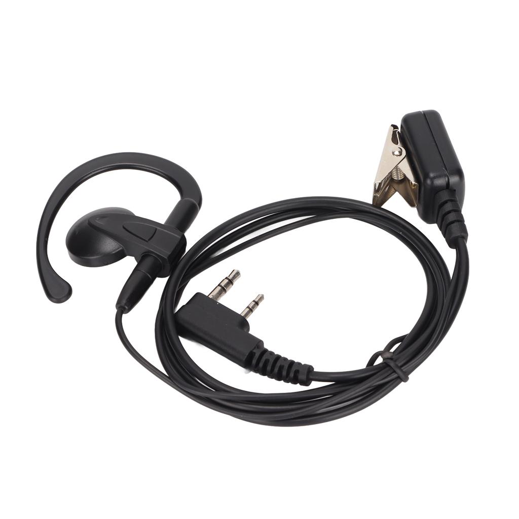 2-Wege-Radio-Ohrhörer G-Form Walkie Talkie 2-poliger Kopfhörer mit Line-Mikrofon für Kenwood für Baofeng
