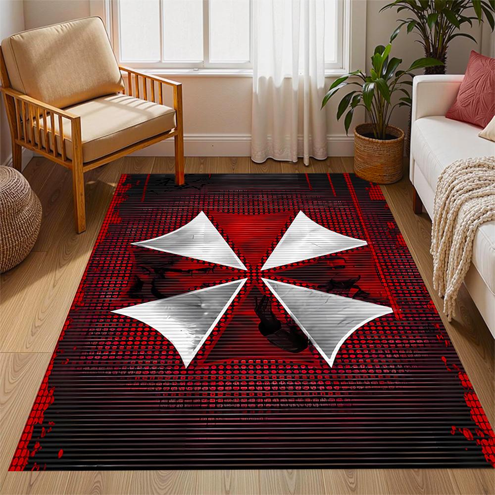 Umbrella Corporation Logo Floor Mat Design for Hallway Study room Dining Room Foyer Antislip Carpet Anime Office Decor Wedding Party Gift