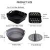 Foldable Silicone Air Fryer Trays Reusable Pot Oven Liner  Air Fryer Accessories