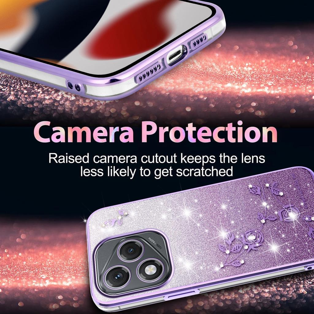KADEM For Honor 400 Lite 5G Case Flower TPU Flexible Gradient Phone Cover