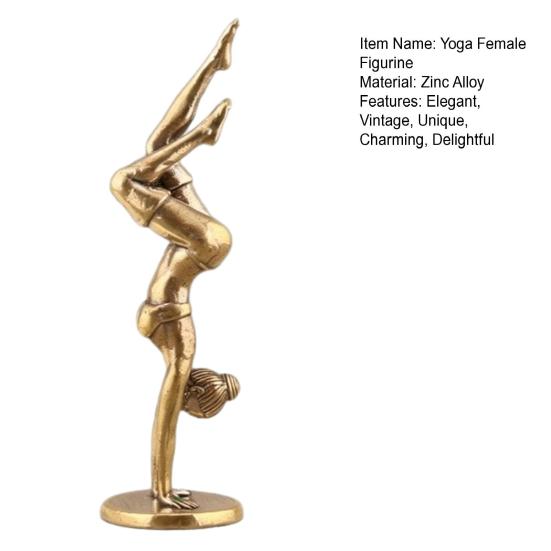 Abstract Art Yoga Headstand Figurine Minimalist Female Silhouette Sculpture for Zen Home Office Desk Shelf Decor Gifts for Yoga Lovers