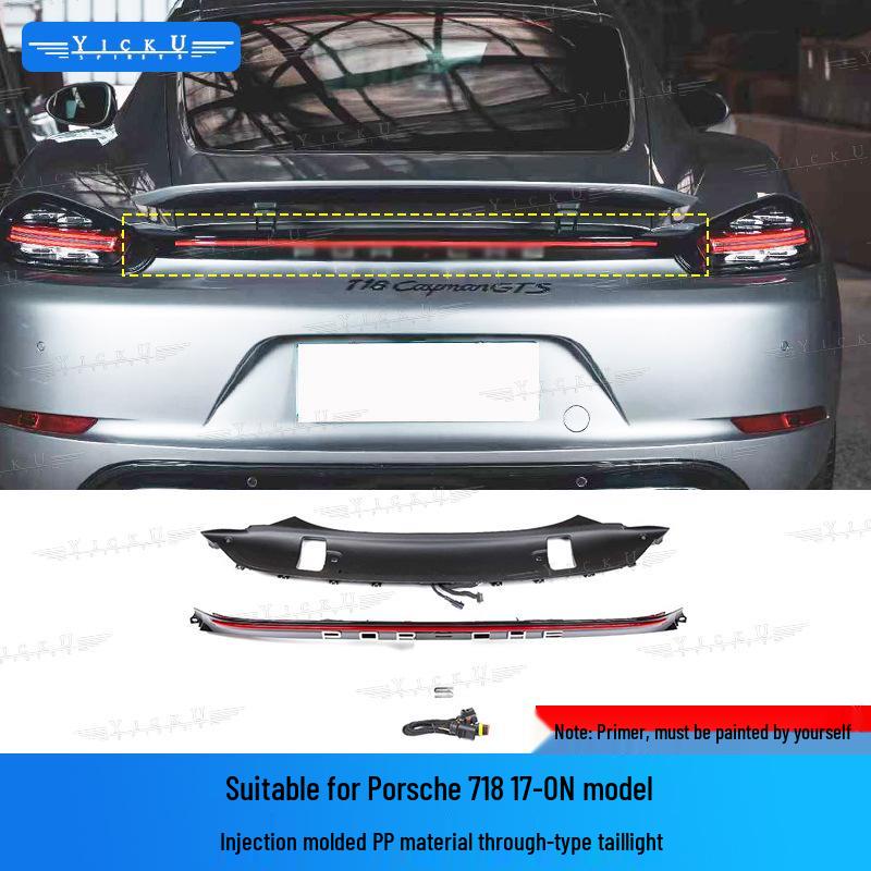 Porsche 718 GTS Front Bumper Assembly & Rear Lip Kit with Tail Light Injection Molded PP