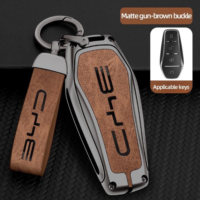 Car Remote Key Case Fob Cover Holder Shell Bag Keychain Accessories for BYD Song Plus Atto 3 Han EV Tang DM Qin Seal Dolphin