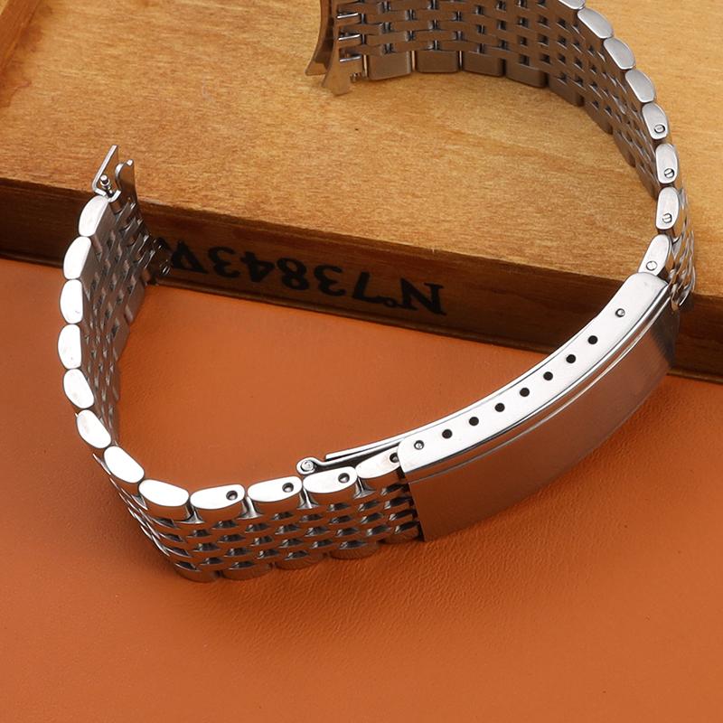 Watch Accessories Band 18mm/19mm/20mm Watch Strap For Omega Seamaster watchband Curved End Stainless Steel Bracelet