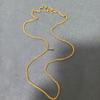18K Gold Plated Titanium Steel Chopin Chain Pendant Necklace - Versatile, Fashionable Clavicle Chain for Couples