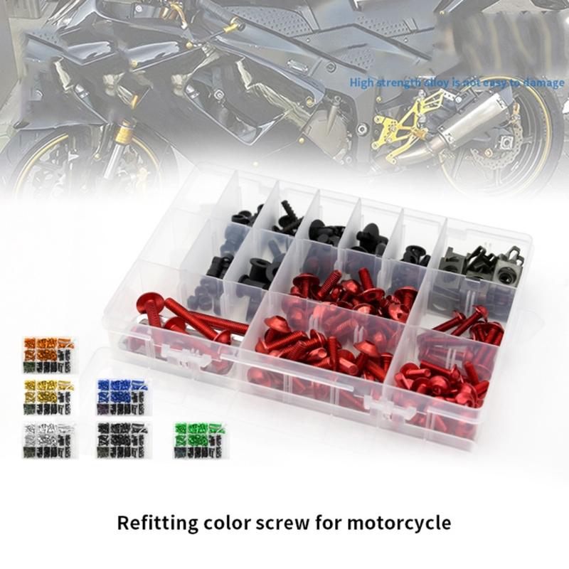 193Pcs Motorcycle Universal Fairing Bolt Kit Screws Fasteners Fixing Sportbike