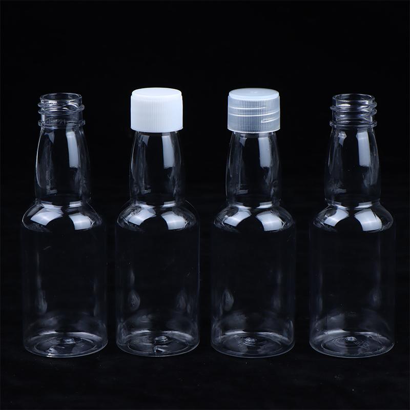 Mini Plastic Drink Bottles 10Pcs 50ML Leakproof Portable Liquor Juice Containers for Daily Use Travel Picnic