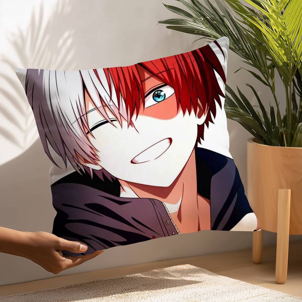 Kawaii Shoto Todoroki Chibi Pillow Case Plush Fabric Soft  Pillowcase Double Sided Print Cushion Cover Household Gifts
