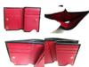 Authentic GUCCI Double G Black Red Leather Bifold Wallet Compact Wallet #b089  Open box