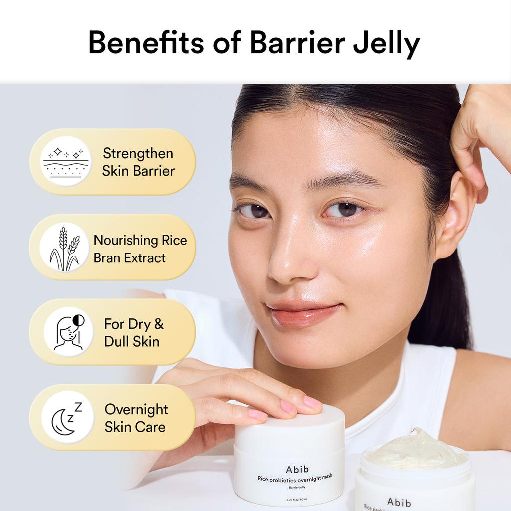 ABIB Rice Probiotics Overnight Mask Barrier Jelly 80 ml