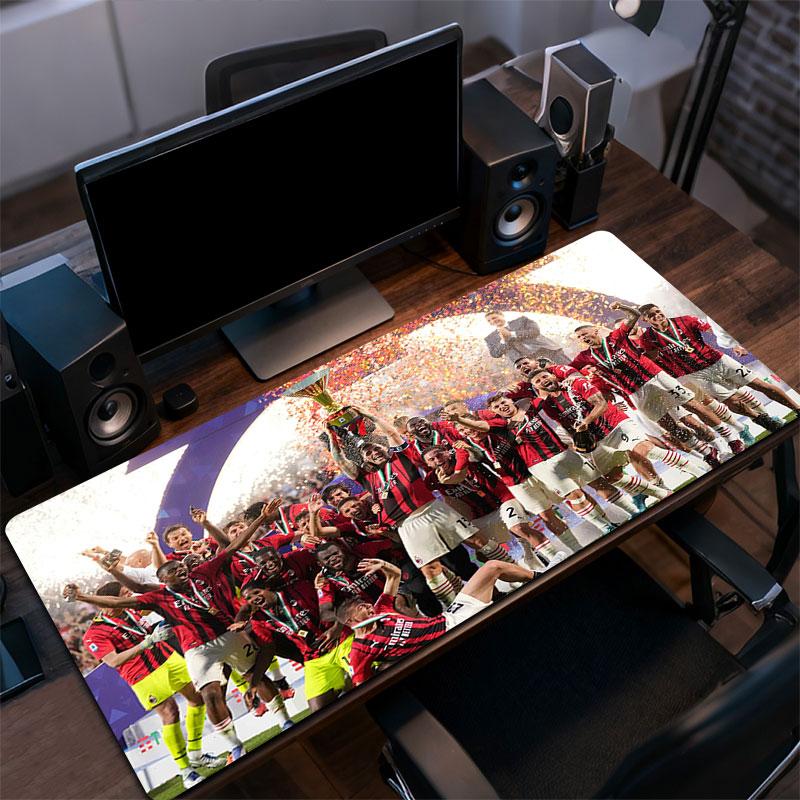 AC Milan Players Mouse Pad, Large Gaming Desk Mat, Non-slip XXL Mousepad for Laptop & Tablet, Mini PC Playmat with Stitched Edges