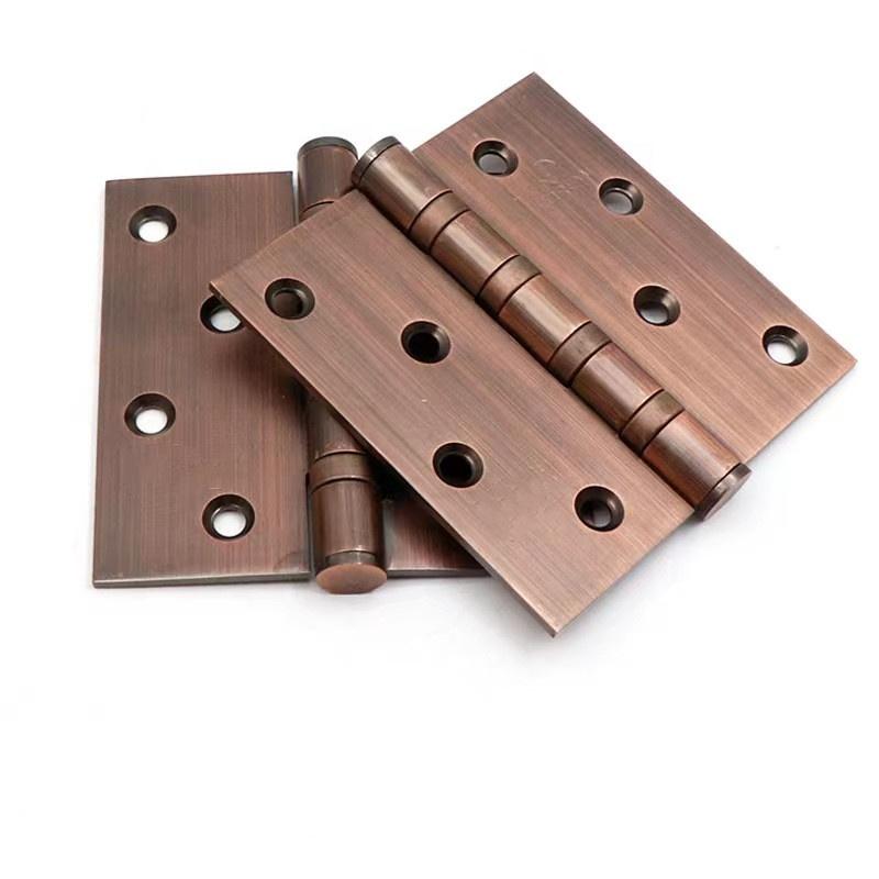 4 Inch Gold Antique Bronze Black Matte Nickel Brushed Finish Modern Door Hinges with Easy Installation for Kitchen & Hotel Use