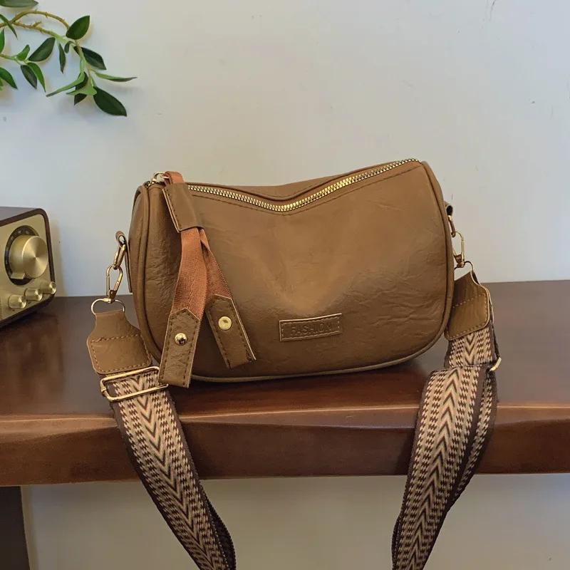 Vintage Small Messenger Bags for Women Simple Pu Leather Ladies Pillow Shoulder Bag Fashi Female Purse Handbags Crossbody Bag