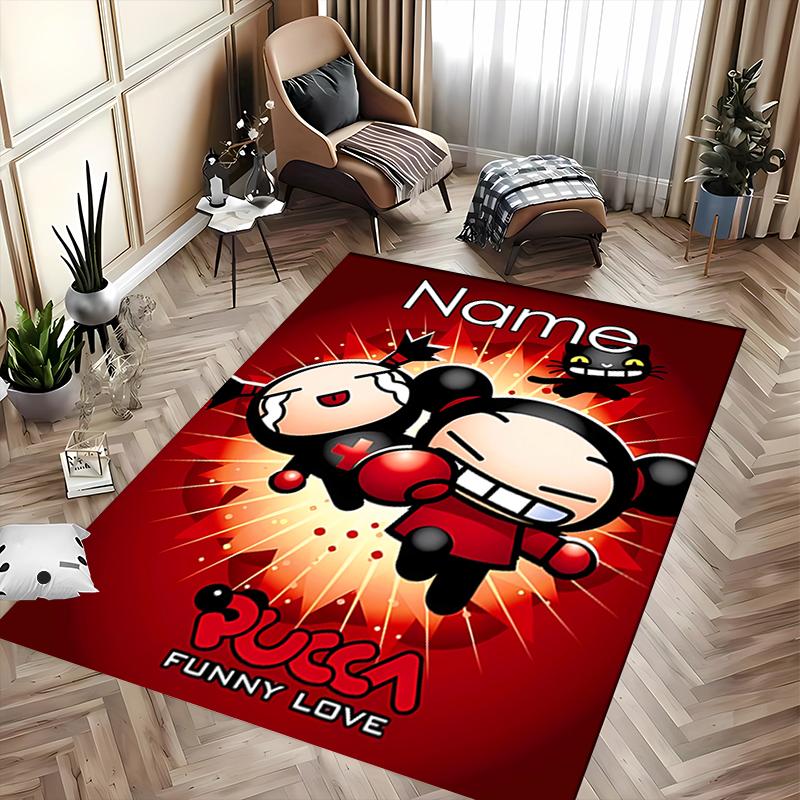 Custom personalization Pucca Area Rug - Perfect For Kitchen, Bathroom,Laundry Room Decor Large Size Available,Gift All Seasons